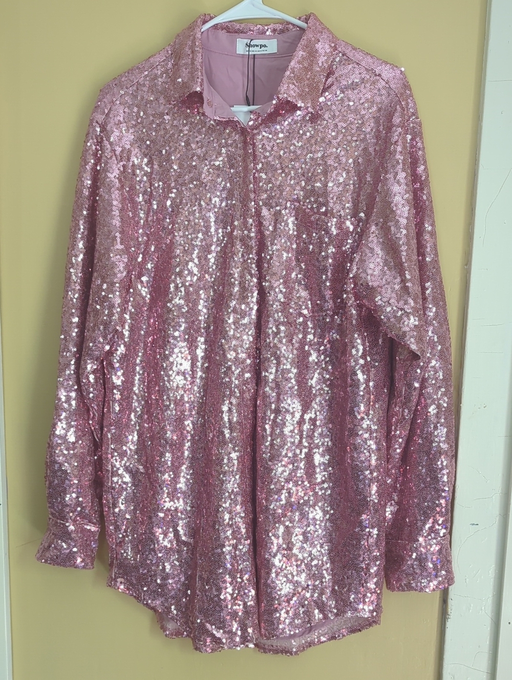 Showpo Cally Mini Dress Pink Sequin